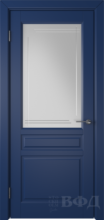 Межкомнатная дверь Стокгольм ДО - синий