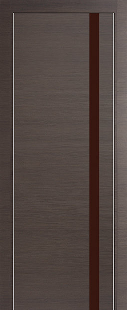 Profil Doors 6Z Грей кроскут ПО Темно-коричневый лак