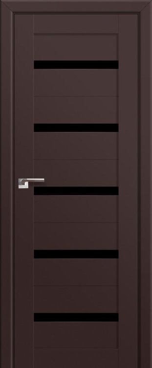 Profil Doors 7U Темно-коричневый ПО Черный триплекс