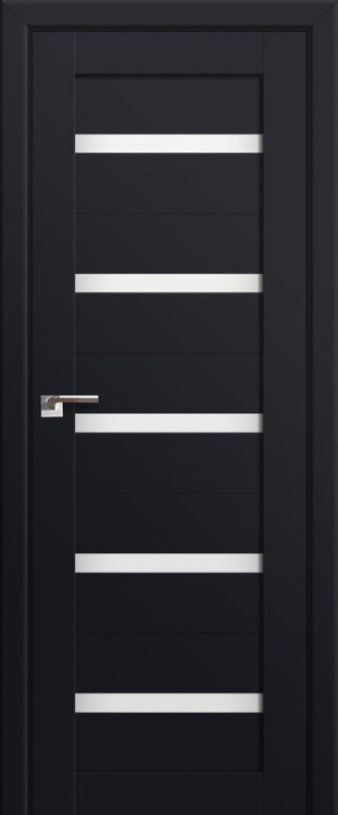 Profil Doors 7U Черный матовый ПО Белый триплекс