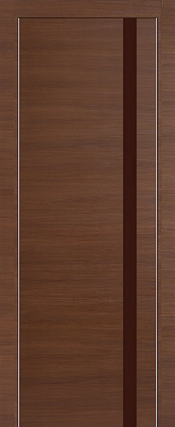 Profil Doors 6Z Малага черри кроскут ПО Темно-коричневый лак