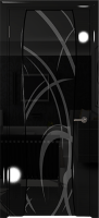 Арт Деко Лиана-3 SCANBLACK Черный глянец Черный триплекс вэла
