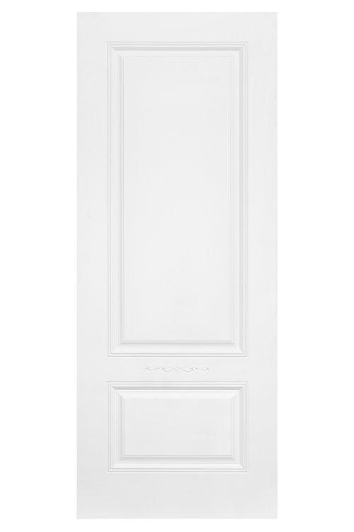 Межкомнатная дверь АККОРД-В1 (глухая) - белая без патины