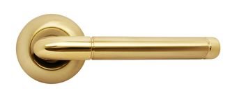 Дверные ручки RUCETTI RAP 2 SG/GP Цвет - Матовое золото/золото
