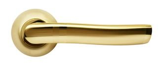 Дверные ручки RUCETTI RAP 3 SG/GP Цвет - Матовое золото/золото