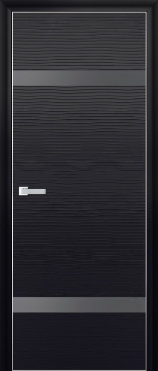 Profil Doors 3D Черная волна ПО Серебрянный лак