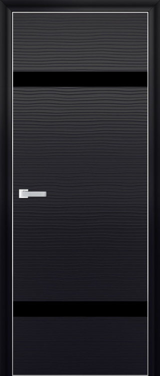 Profil Doors 3D Черная волна ПО Черный лак