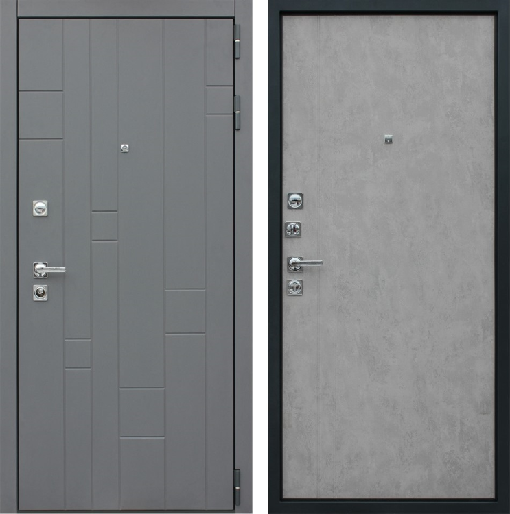 Стальная дверь АСД Цитадель - Бетон серый