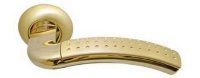 Дверные ручки RUCETTI RAP 7 SG/GP Цвет - Матовое золото/золото