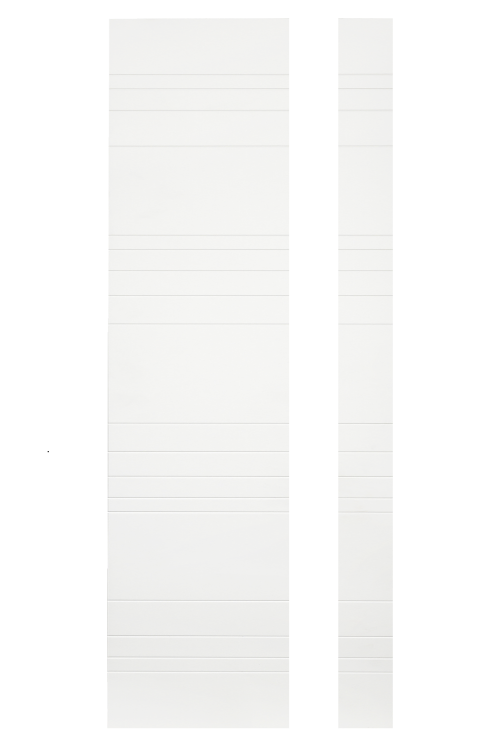 Межкомнатная дверь LP-14  (остекленное) - белая эмаль, стекло белое