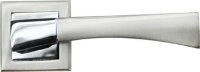 Дверные ручки RUCETTI RAP 12-S SN/CP Цвет - Белый никель/хром