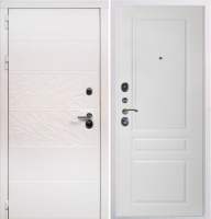 Входная дверь Дэко "Вайт" белая панель/(панель на выбор)				